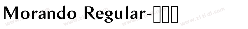 Morando Regular字体转换